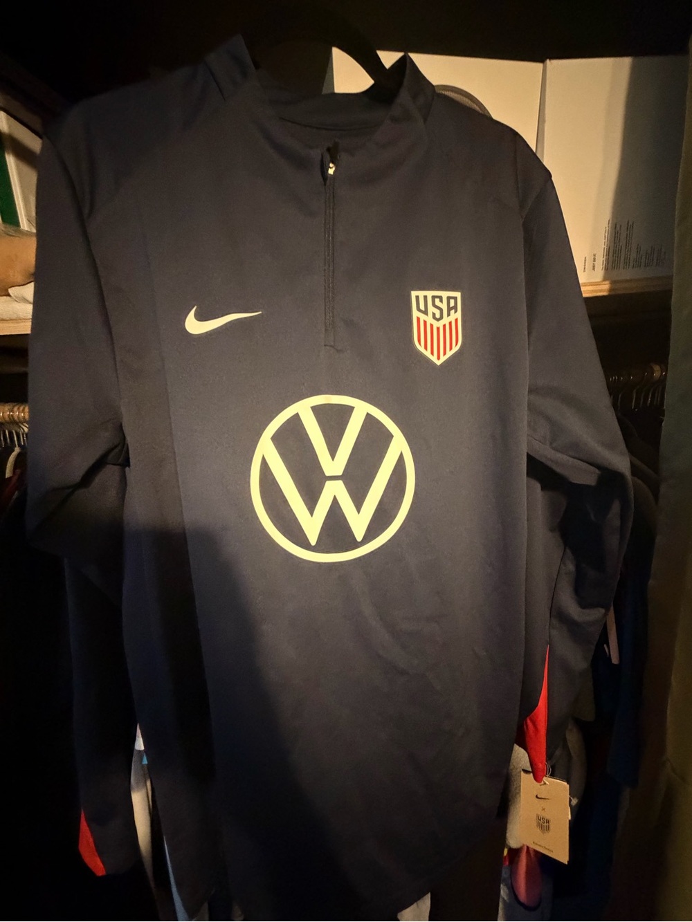 Nike USA Men's Soccer Training Top with VW and Crest